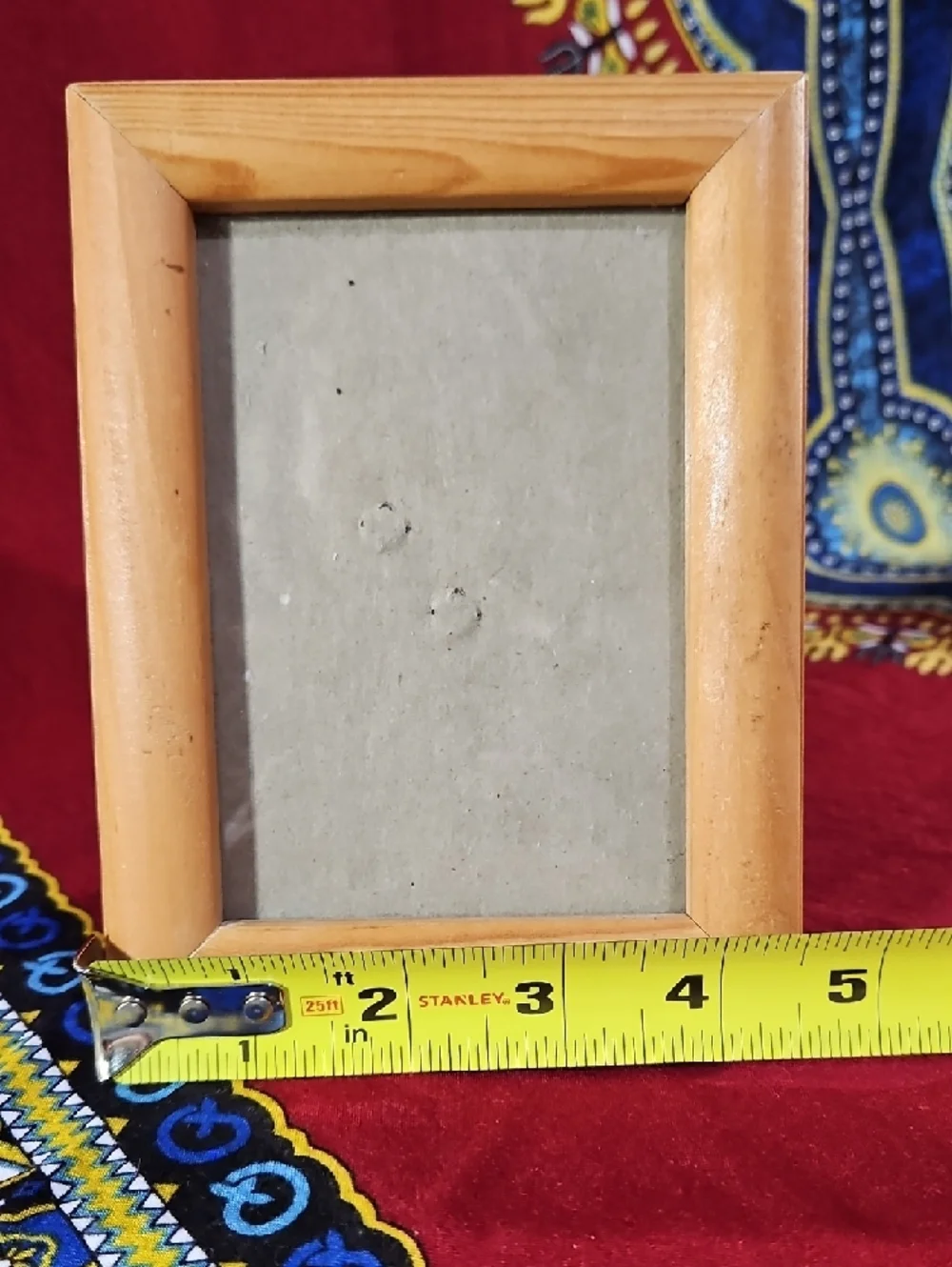 Vintage Solid Wood Mini Picture Frames, Set of 3